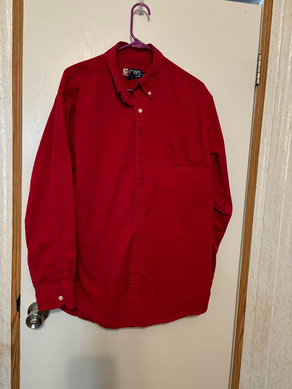 Chaps Men's Button-Down Shirt in Red